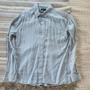Vince Men’s Linen Light Blue Button Down Shirt